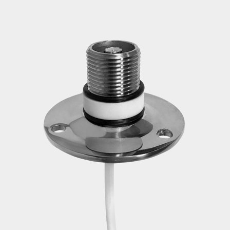 Soporte de antena Shakespeare, para montaje fijo, compatible con antenas QuickConnect, acero inoxidable