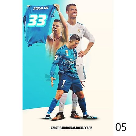 Ronaldo Tapet Fotbollsstjärna HD Poster Väggdekoration 5
