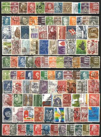 Danmark - Frimærkepakke - 1100 forskellige