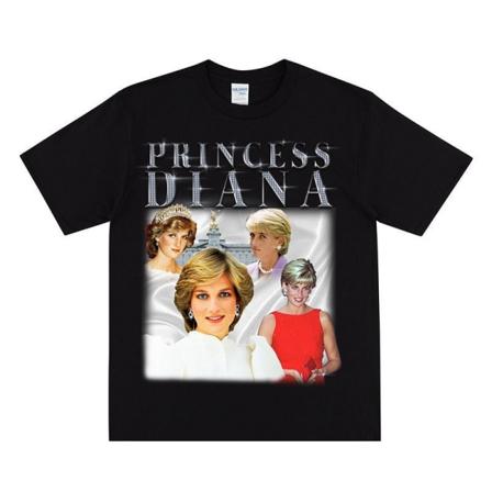 PRINSESSAN DIANA Tribute T-shirt för kvinnor Black S
