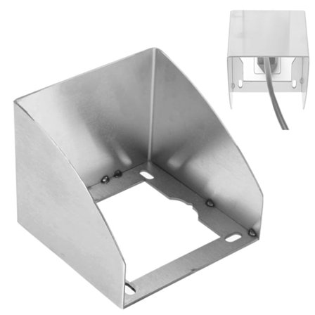 Bryterdeksel i rustfritt stål, 9 × 8,7 cm vanntett utendørs stikkontaktdeksel, skjult elektrisk stikkontaktbeskyttelse for baby, for utendørs bruk, 