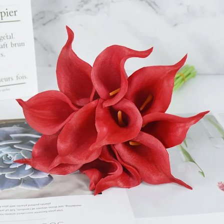 Falsk Blomst Kunstig Calla Lilje til Hjem Dekor Bryllup Brude Bukett Hjem Bord Blomst Bukett