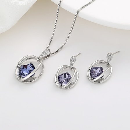 Kristall Diamant Örhängen Hänge