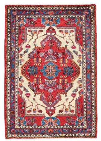 Alfombra Hamadan 115X165 Rojo Oscuro/Rojo (Lana, Persia)