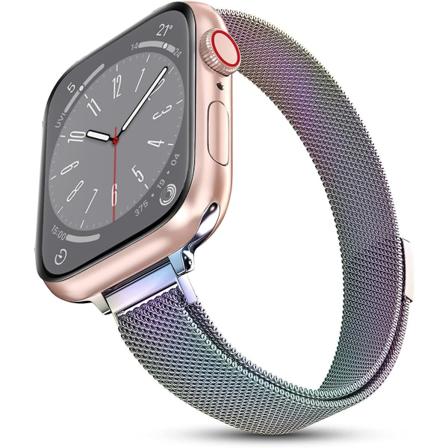 Milanese silmukkahihna Apple Watch rannekkeelle 40mm 44mm 41mm 45mm 38mm 42mm 49mm 45mm ohut rannekoru Iwatch Series 3 4 6 Se 7 8 Ultra 38mm 40mm 41mm
