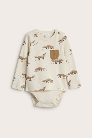 Newbie | Långärmad topp med body | Ljusbeige