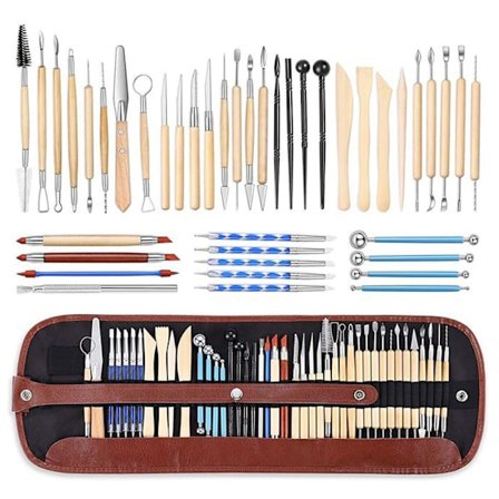 43 stk./sæt Keramik Ler Skulptur Værktøjssæt til Kunsthåndværk Keramisk Voks Ler Udskæringsværktøj Keramik Skulptur Modelleringsværktøjssæt - Perfekt