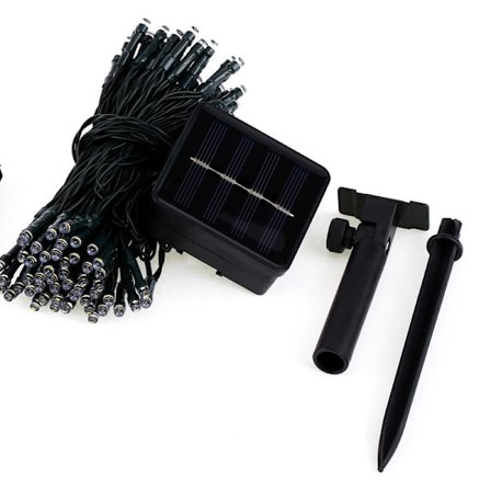 Udendørs solcellelyskæde, 1 stk. LED vandtæt solcelle julelys til trægård havefest juledekoration