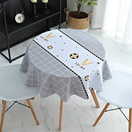 Pyöreä pöytäliina Vedenpitävä vahakangas Pyöreä pöytäliina Ympäristöystävällinen[CO]