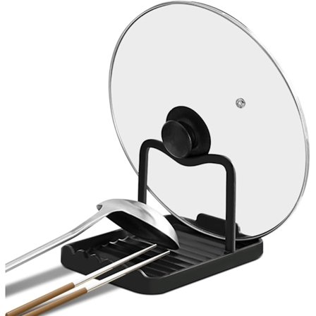 Skedhållare och grytlockshållare i rostfritt stål, köksredskapshållare, skrapshållare & grythållare, skedhållare för spishäll - Köksredskapshållare 