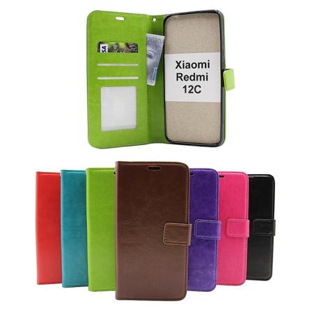 Crazy Horse Wallet Xiaomi Redmi 12C Brun