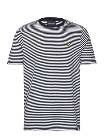 Lyle & Scott | Linen Blend Breton Stripe T-Shirt | XS