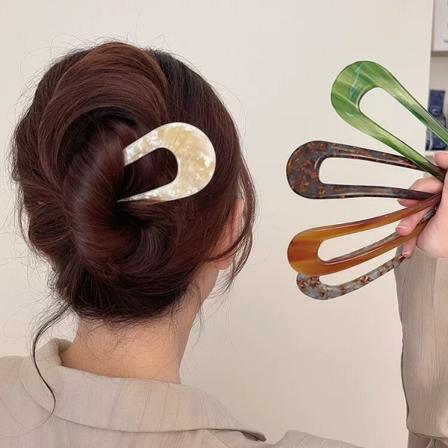 5-pack franska hårgafflar sköldpaddsliknande U-formade hårnålar för uppsättning