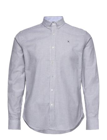 Oxford Stretch Stripe L/S Clean Cut Copenhagen Navy
