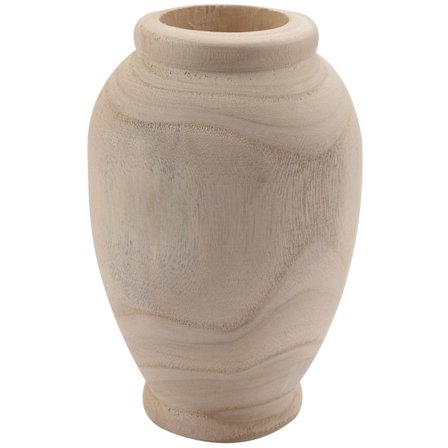 Trævase Dekoration Stuebord Massivt Træ Vare Blomstflaske Ornament Hjem Dekoration