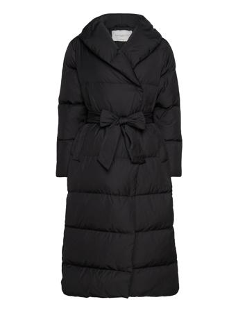 Cmmicco-Collar-Co Topattu Pitkä Takki Musta Copenhagen Muse