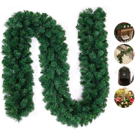 2,7m garland kunstig grantræ dekoration guirlande lavet af 180 hoved
