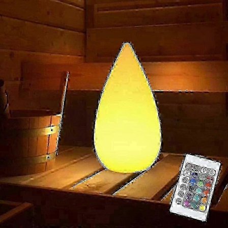 IP54 Droppformad Bastulampa Trådlös Uppladdningsbar Dimbar LED Bordslampa med RGB-färger