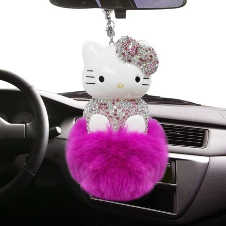 IC Kitty Cat Sød Biltilbehør Hængende Pynt Bakspejl Charms Bildekor Indretning Gaver til Kvinder