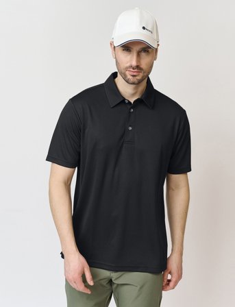 BACKTEE Mens Performance Polo - Black - XXL