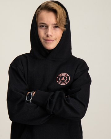 Nike Jordan JDB MJ PSG STMT FLC PO Svart Hettegensere/Hoodies Gutt - Kids Brand Store