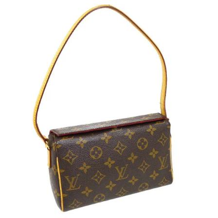 Louis Vuitton Vintage, Pre-owned Leather louis-vuitton-bags Bruin, Dames, Maat:ONE Size,Canvas