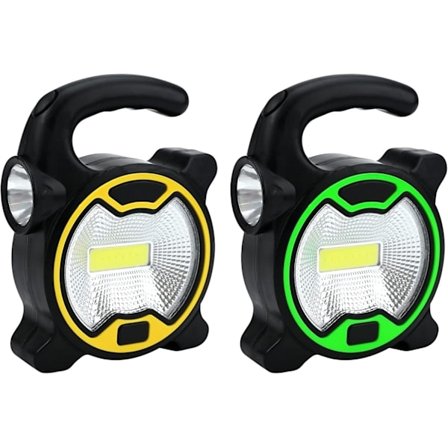 2 stk. campinglamper batteridrevne teltlamper utendørs campinglykt bærbar LED teltlykt lampe med 2 LED-lys vanntett