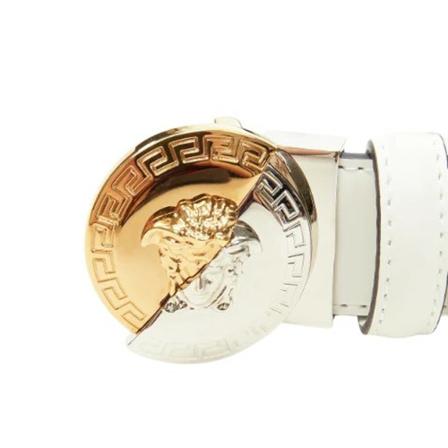 Versace Pre-owned, Pre-owned Leather belts Zwart, Dames, Maat:ONE Size
