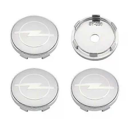 4 stk. 60 mm Bilhjul Center Nav Kapsler Emblem Mærkat Dæksel kompatibel til Opel Astra h g j k f Zafira a b Corsa Mokkav Insignia Vectra
