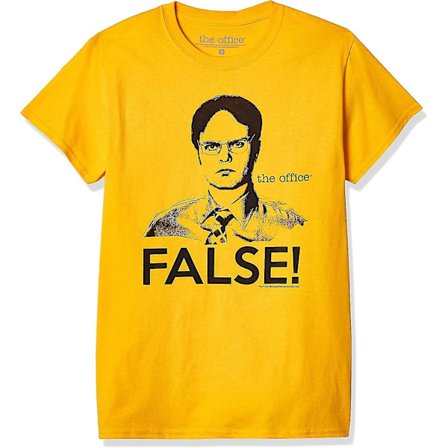 T-line mäns Dwight False The Office T-shirt