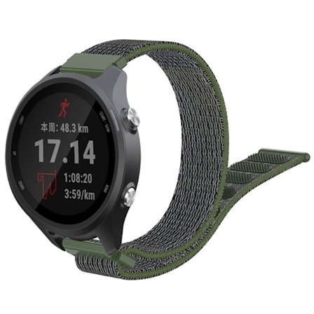 Garmin Forerunner 245/645 vihreä nylonranneke