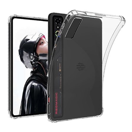 2025 Fodral för RedMagic Astra Gaming Tablet, Mjukt TPU-baksida, Transparent Röd