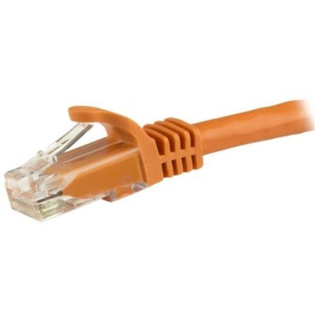 StarTech 5m CAT6 Ethernet Cable, 10 Gigabit Snagless RJ45 650MHz 100W PoE Patch Cord, CAT 6 10GbE UTP Network Cable w/Strain Relief, Orange, Fluke