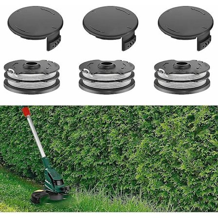 Sæt med 3 spoler med spolecover til Parkside PRTA 20-Li A1- IAN 311046, PRTA 20-Li B1- IAN 330831, PRTA 20-Li B2- IAN 334231, PRTA 20-Li C3- IAN 3517