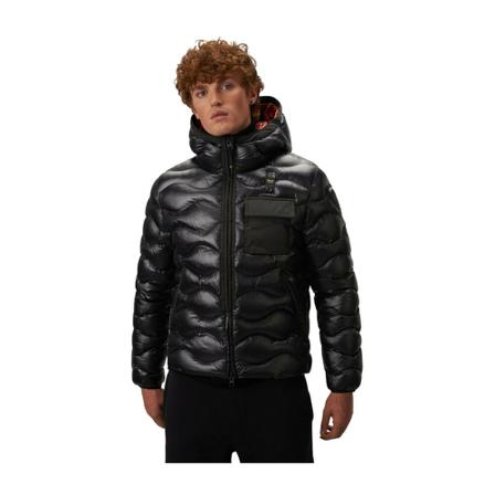 Blauer, Down Jacket with Andy Pocket Zwart, Heren, Maat:M