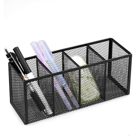 Blyantholder 4 rum, metalnet pen opbevaring blyant kop makeup børste