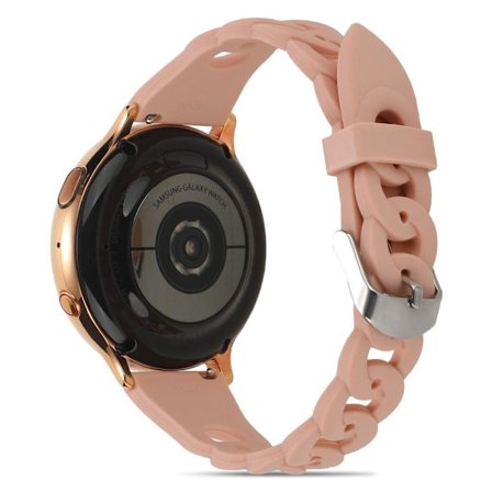 Silikonarmband med cirkelformad länk Samsung Galaxy Watch 5 / 5 Pro / 4 - Rosa
