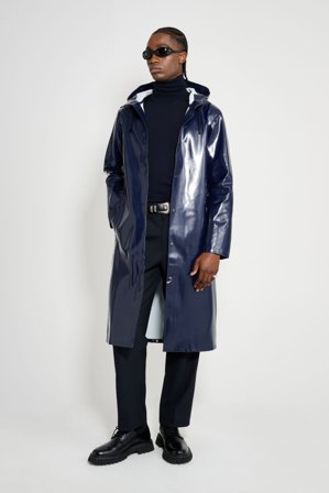 Stockholm Long Opal Raincoat Navy