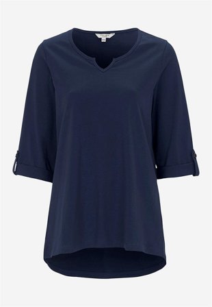 Cellbes of Sweden - Jerseytopp med 3/4-lange ermer i marineblå for damer i størrelse 46/48
