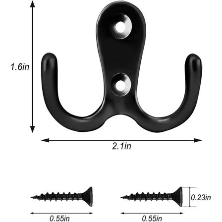 Dobbelt Knager Garderobe Knager Dobbelt Knager Metal Knager Sort