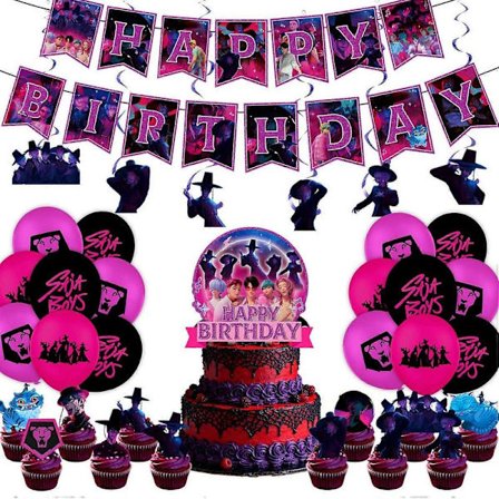 Nye POP Demon Hunter Boy Band Temabursdagsfestutstyr og -dekorasjoner