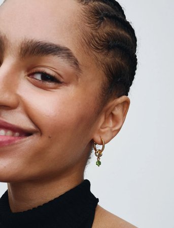 Pandora 14K Gold-Plated Dangle With Spring Green Crystal - Gold - ONE SIZE