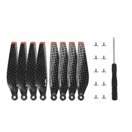 DJI Mini 3 Pro/4 Pro Kolfiberpropellrar - Tysta Ljudreducerande Ersättningsblad för Drönare.