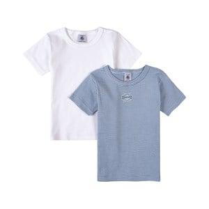Kids - Petit Bateau 2-Pack Blue Stripe Vests 5 years - Underwear - 5 years - Blue