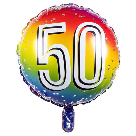 Folieballon Regnbue 50 år
