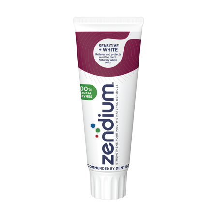 Zendium Sensitive + White Tannkrem, 75 ml