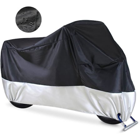 Vandafvisende Motorcykel Dækken, Mål 245 X 105 X 125cm, 2 Spændingshuller, 190t Motorcykel Trolley Dækken Anti-uv Anti-blænding Scootere Til Udendørs