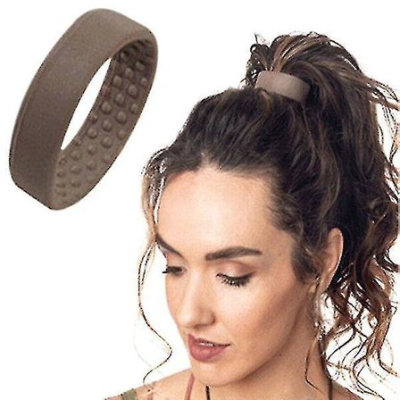 Vikbar Bred Hästsvansband Klämma Bred Hästsvans Hårband Silikon Hårband