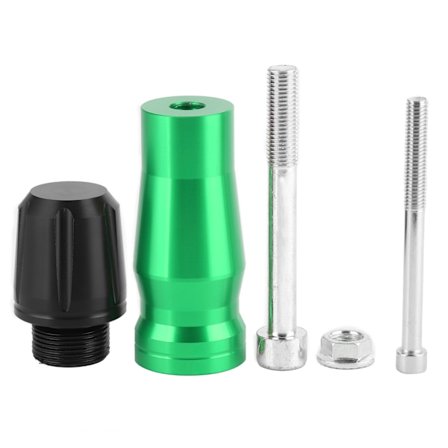 Motorcykel Crash Pad Beskytter Udstødning Ramme Slider 10mm Passer til KAWASAKI z250 z300 z750 z800Grøn