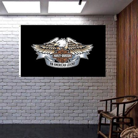 Harley Davidson Motorcykel Flag Banner 3x5 FT Racing Flag Biker Garage Væg NY QQZ14